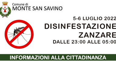 Disinfestazione Zanzare - Comune di Monte San Savino
